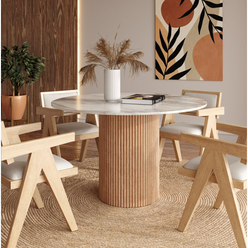 Carmela Round Dining Table Joss & Main